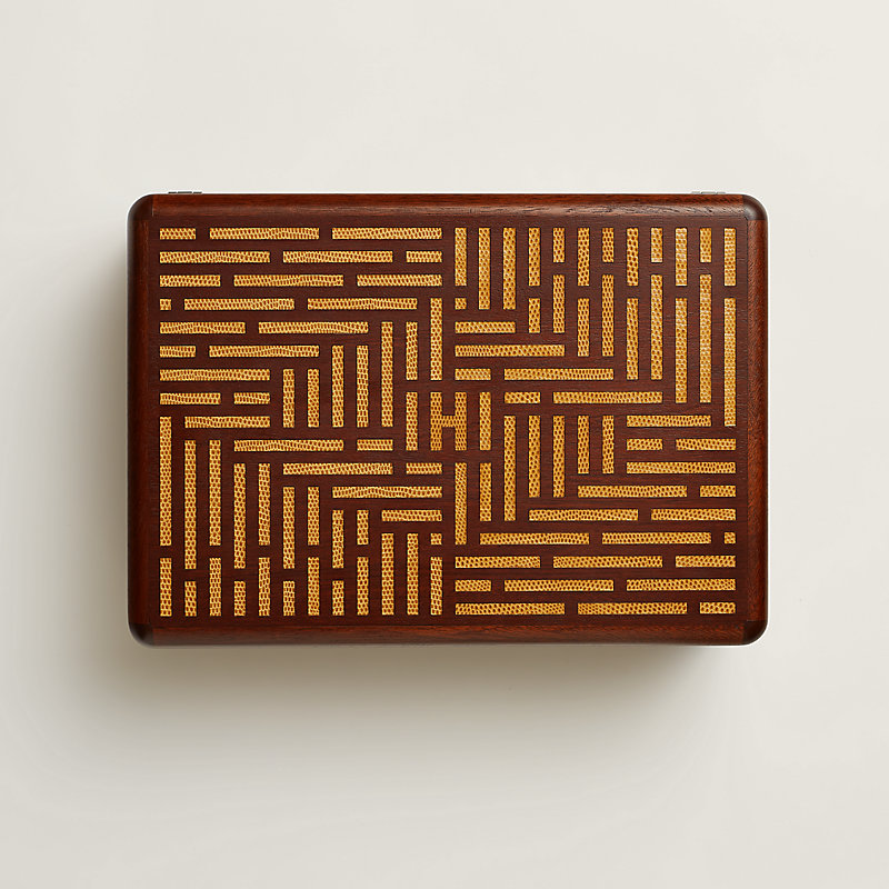 Casaque H en Dedale Lezard watch box | Hermès USA